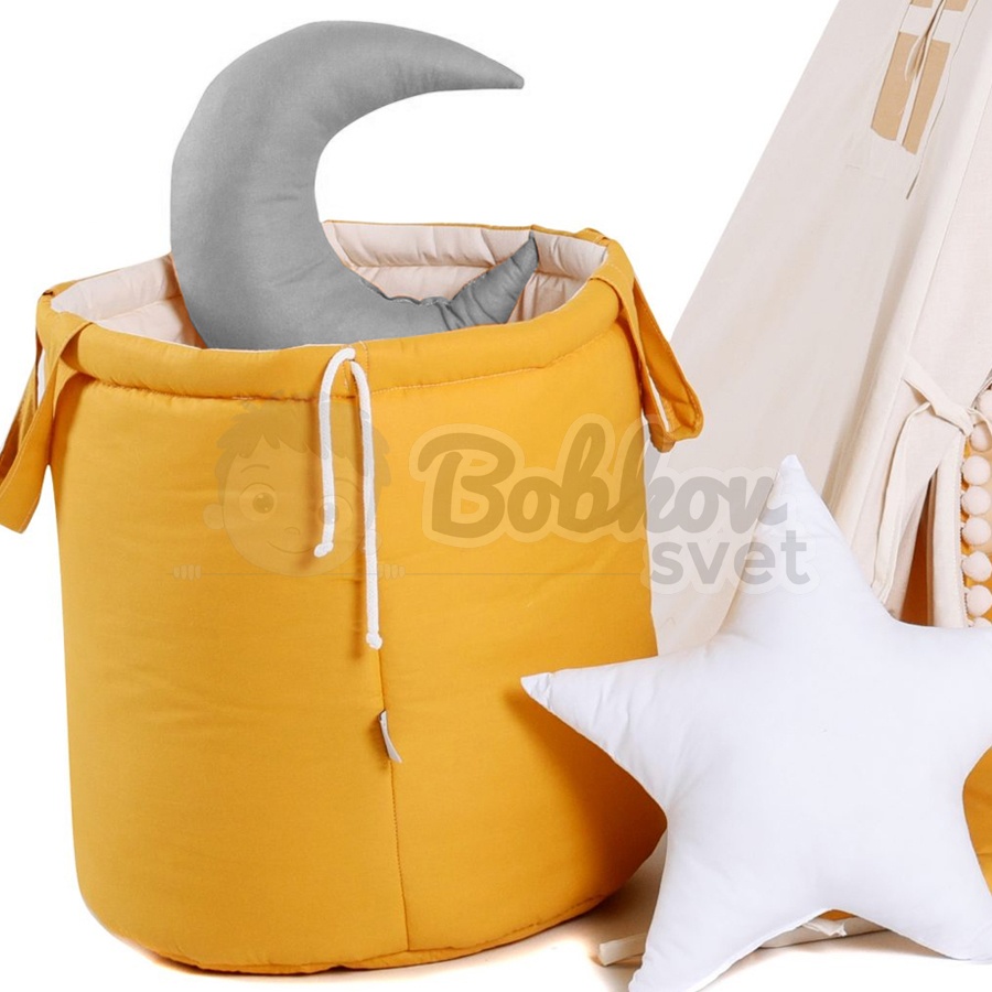 Teepee stan pre deti set s príslušenstvom - krémovo medový s pompoms