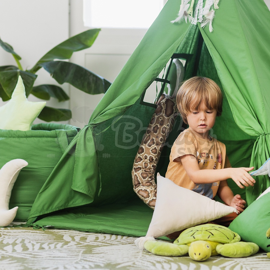 Teepee stan pre deti set s príslušenstvom - zelená tráva
