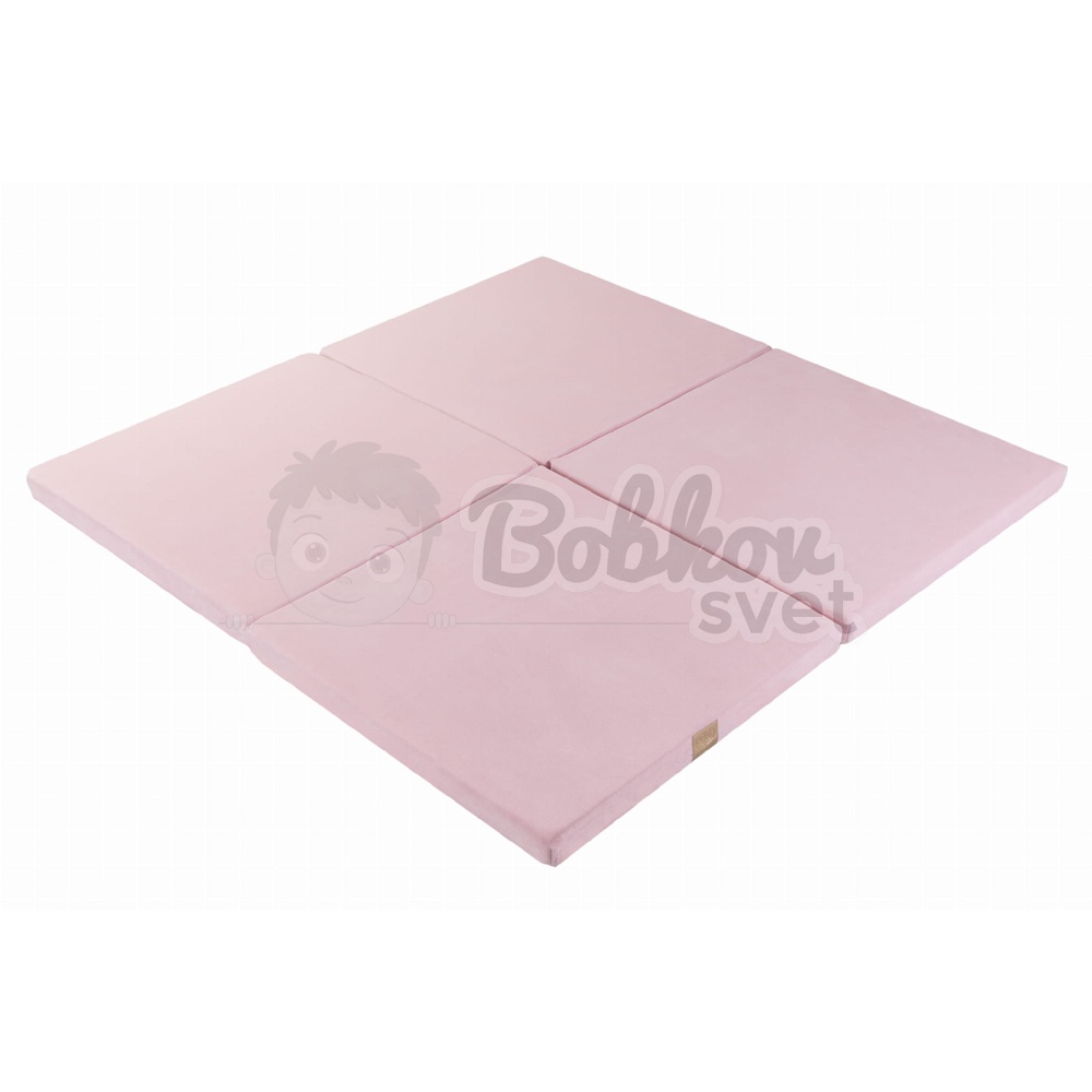 Detská podložka na hranie MeowBaby® 120 x 120 cm štvorec - svetloružová