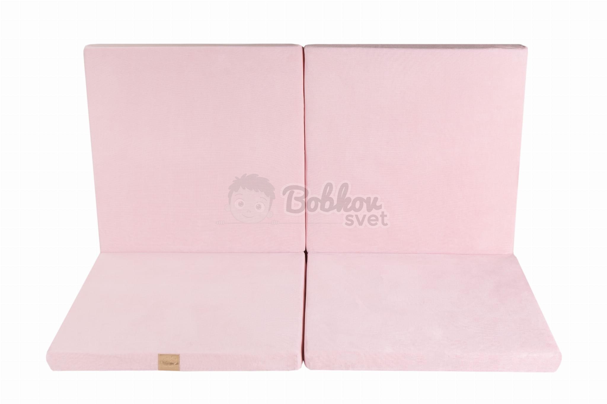 Detská podložka na hranie MeowBaby® 120 x 120 cm štvorec - svetloružová