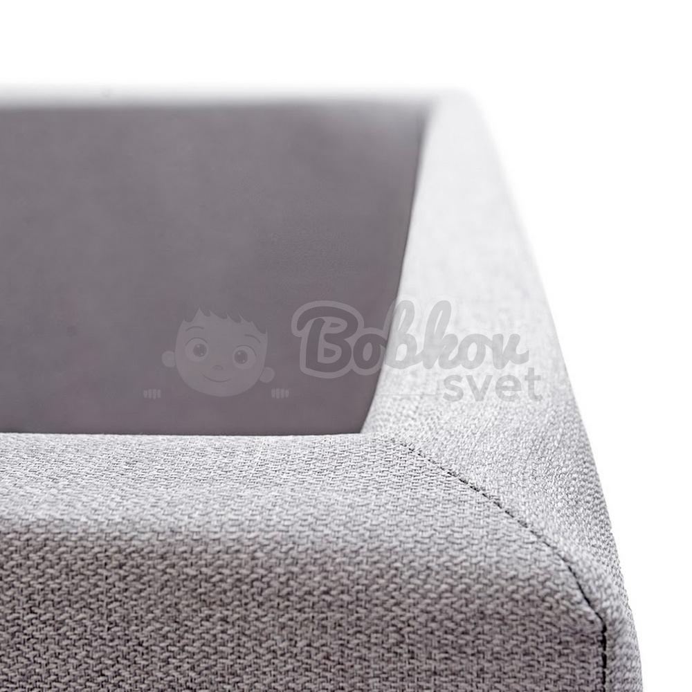 XXL štvorcový suchý bazénik 120x120 s loptičkami až 500 ks - ECO bledo sivý