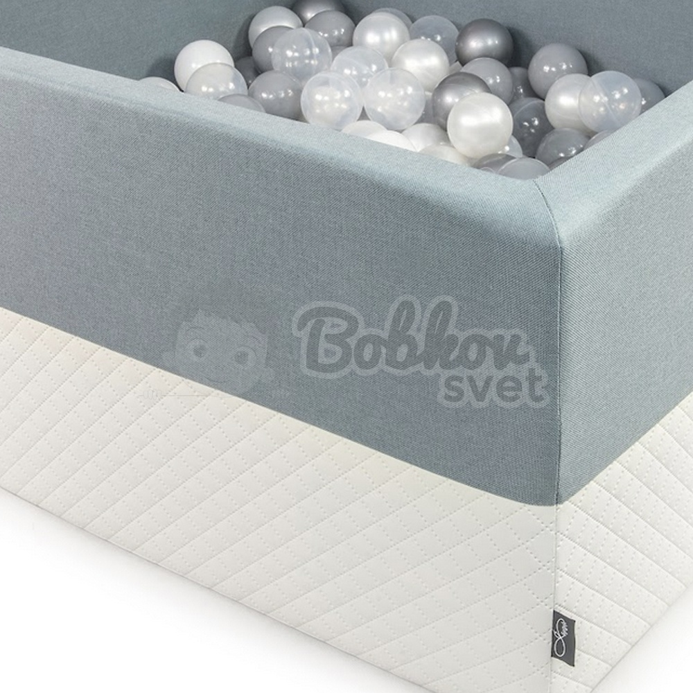 XXL štvorcový suchý bazénik 120x120 s loptičkami až 500 ks - ECO mätový