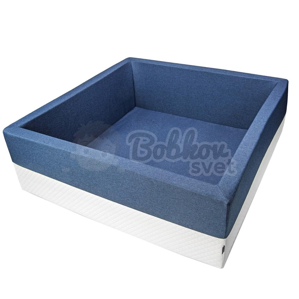 XXL štvorcový suchý bazénik 120x120 s loptičkami až 500 ks - ECO navy blue