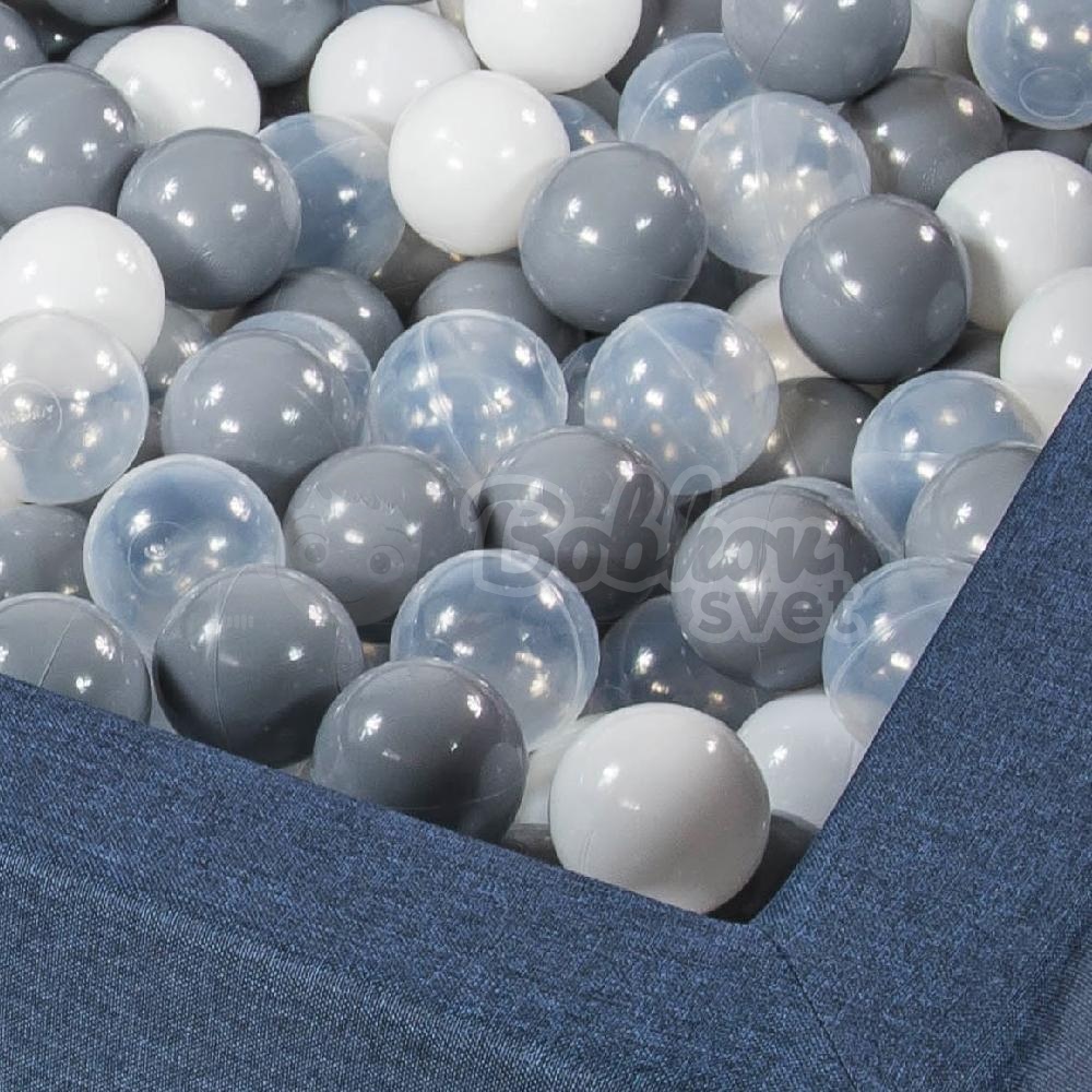 XXL štvorcový suchý bazénik 120x120 s loptičkami až 500 ks - ECO navy blue