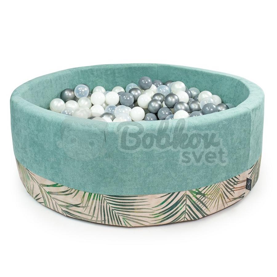 Suchý bazénik pre deti DOUX 90x30 cm s loptičkami 200 ks - mätový / PALMY