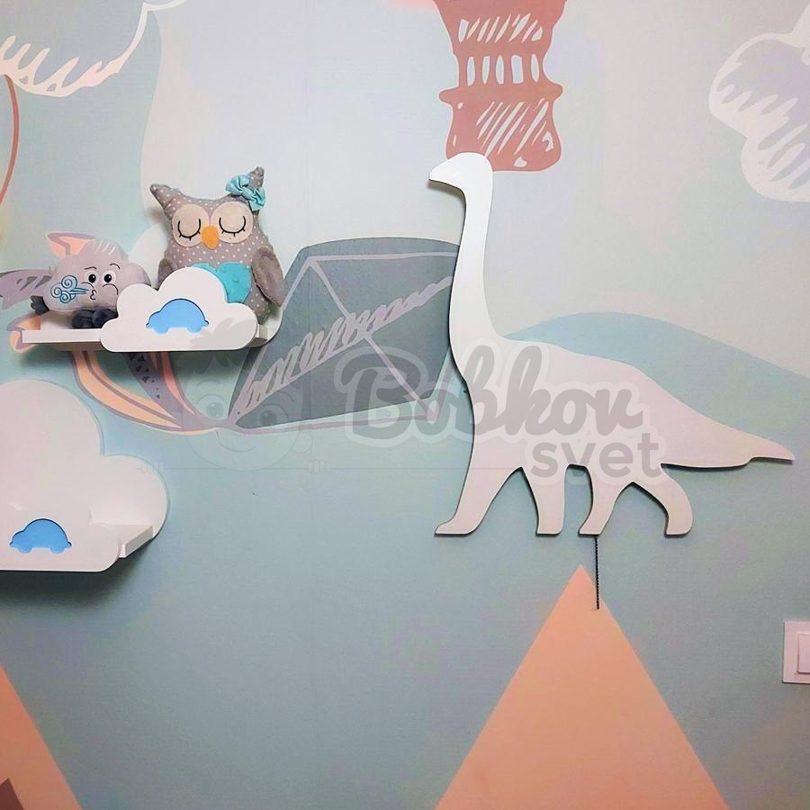 Detské LED svetielko do izby / lampička na stenu - DINO brontosaurus