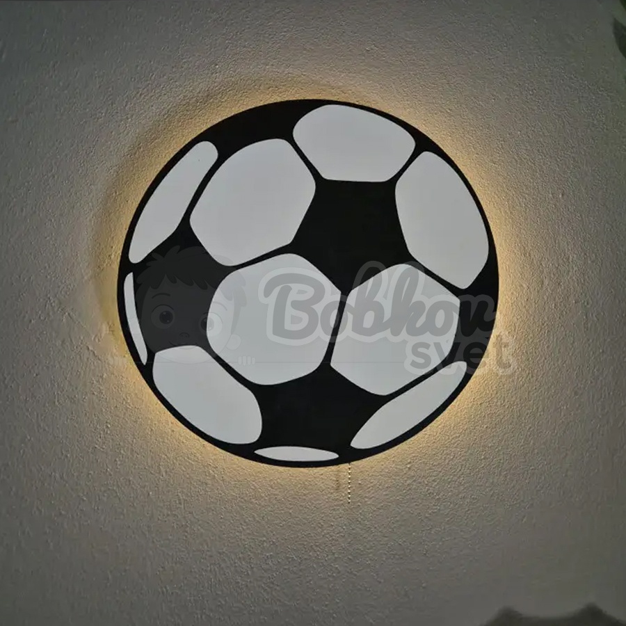 Detské LED svetielko do izby / lampička na stenu - futbalová lopta