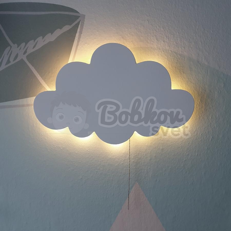 Detské LED svetielko do izby / lampička na stenu - obláčik