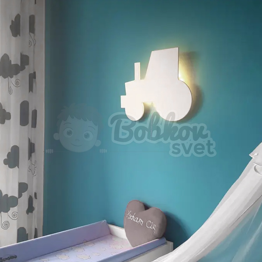 Detské LED svetielko do izby / lampička na stenu - traktor