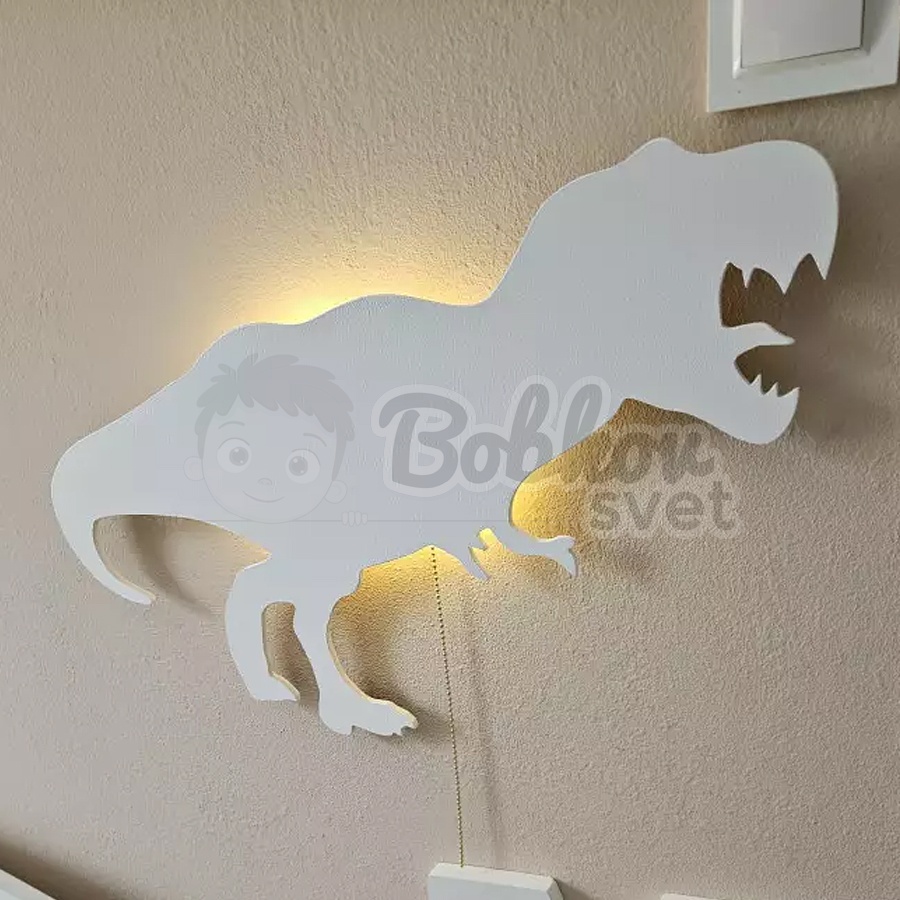 Detské LED svetielko do izby / lampička na stenu - DINO T-REX