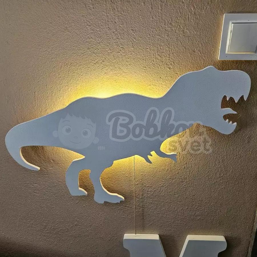 Detské LED svetielko do izby / lampička na stenu - DINO T-REX