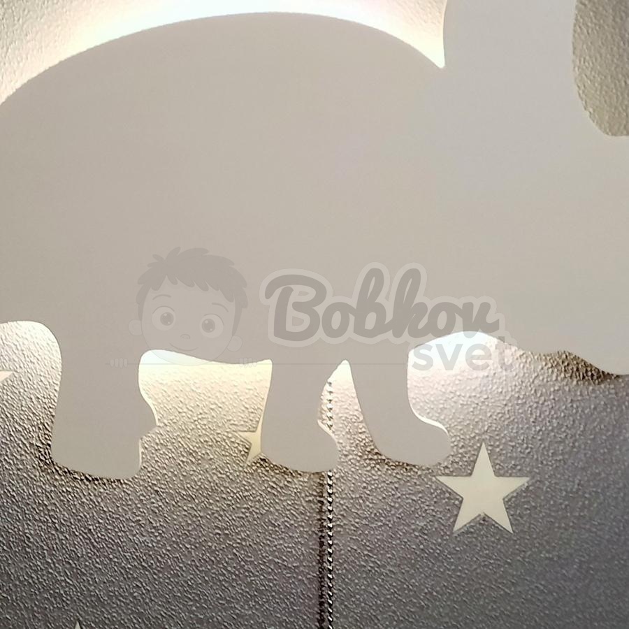 Detské LED svetielko do izby / lampička na stenu - DINO triceratops