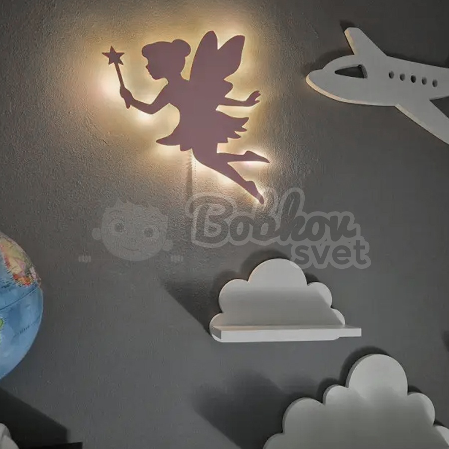 Detské LED svetielko do izby / lampička na stenu - víla