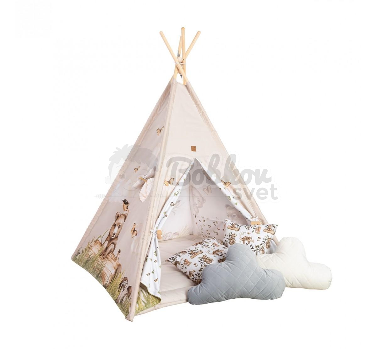 Típí stan pre deti EXCLUSIVE set - HAPPY BEAR / medveď