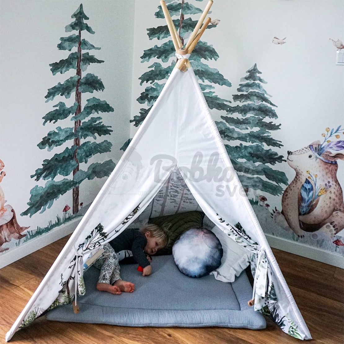 Típí stan pre deti EXCLUSIVE set - Forest WOLF / vlk