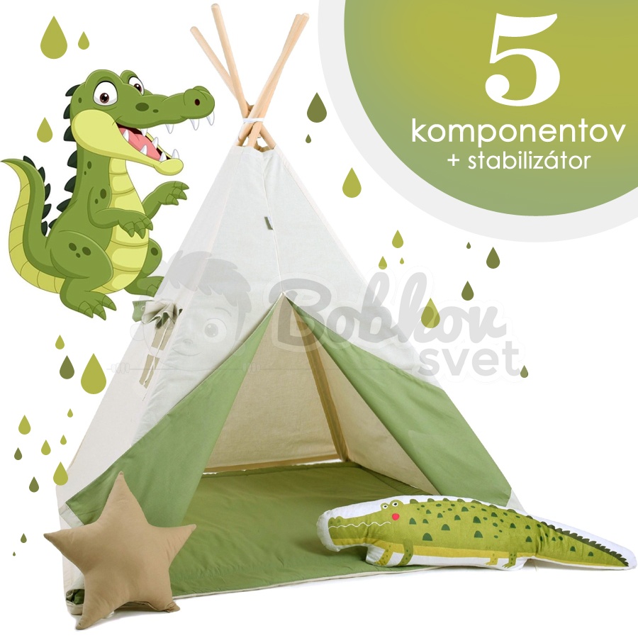 Teepee stan pre deti set 5 komponentov - ČISTOTA lesa