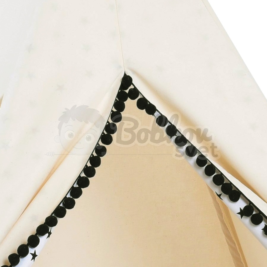 Teepee stan pre deti set 5 komponentov - GRAFITOVÁ elegancia