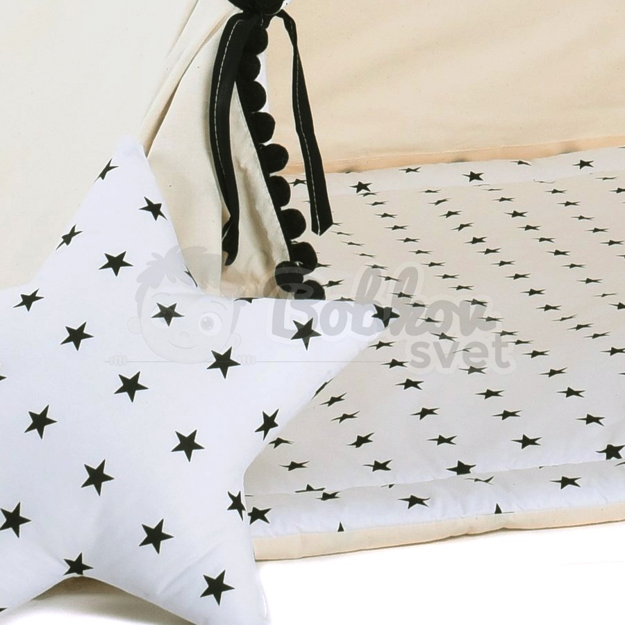 Teepee stan pre deti set 5 komponentov - GRAFITOVÁ elegancia