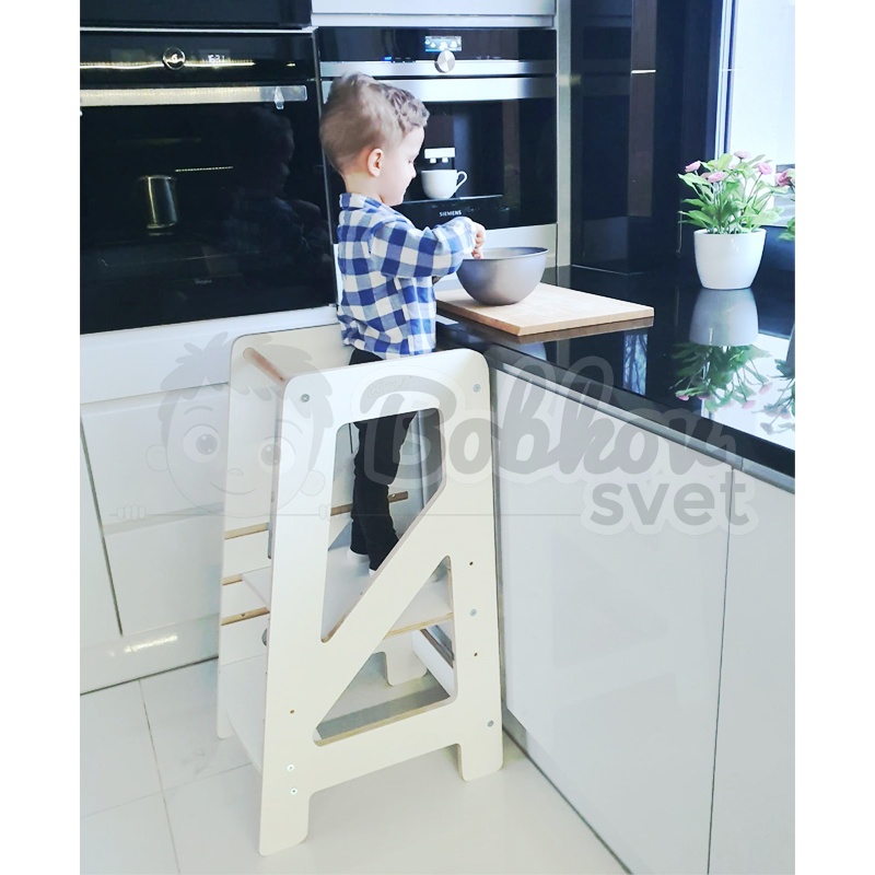 Rastúca učiaca veža SCANDI - Kitchen Helper - biela