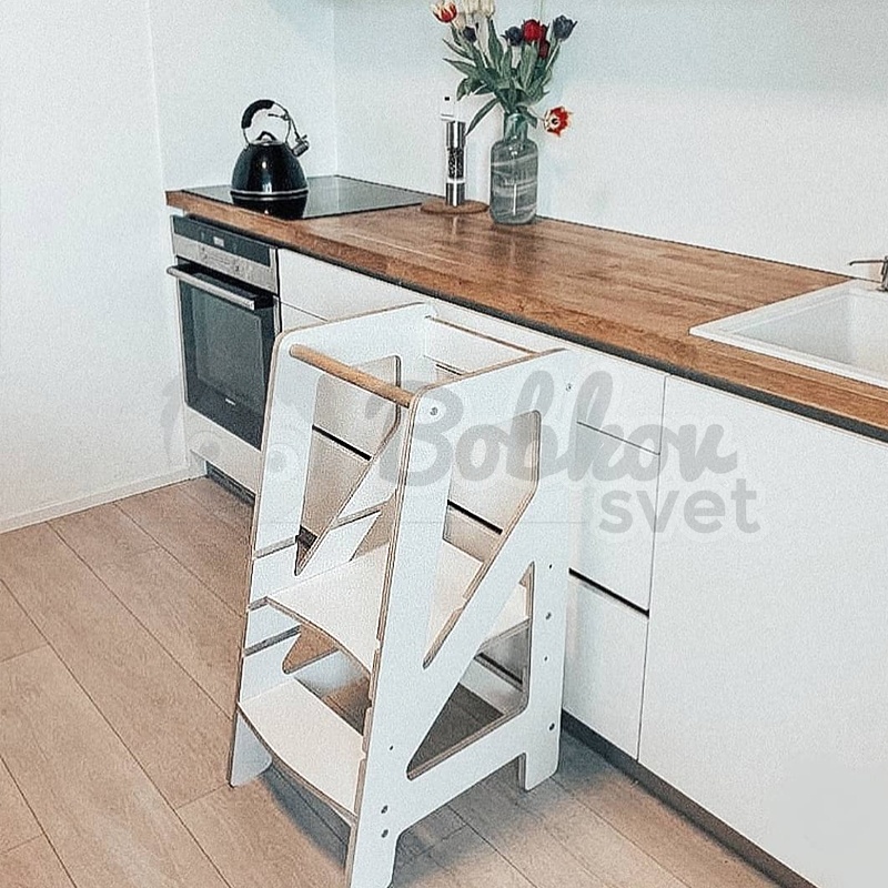 Rastúca učiaca veža SCANDI - Kitchen Helper - biela
