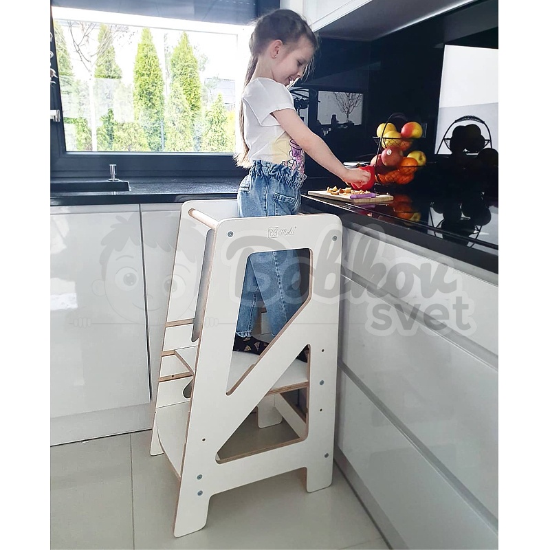 Rastúca učiaca veža SCANDI - Kitchen Helper - biela