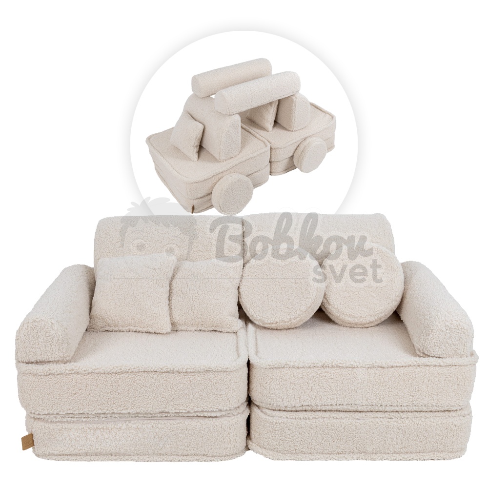 Variabilná pohovka / bunker - SOFA PLUS BEARLY - cream 120 cm