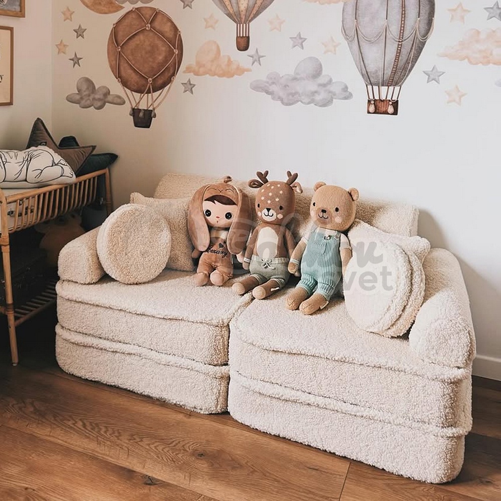 Variabilná pohovka / bunker - SOFA PLUS BEARLY - cream 120 cm
