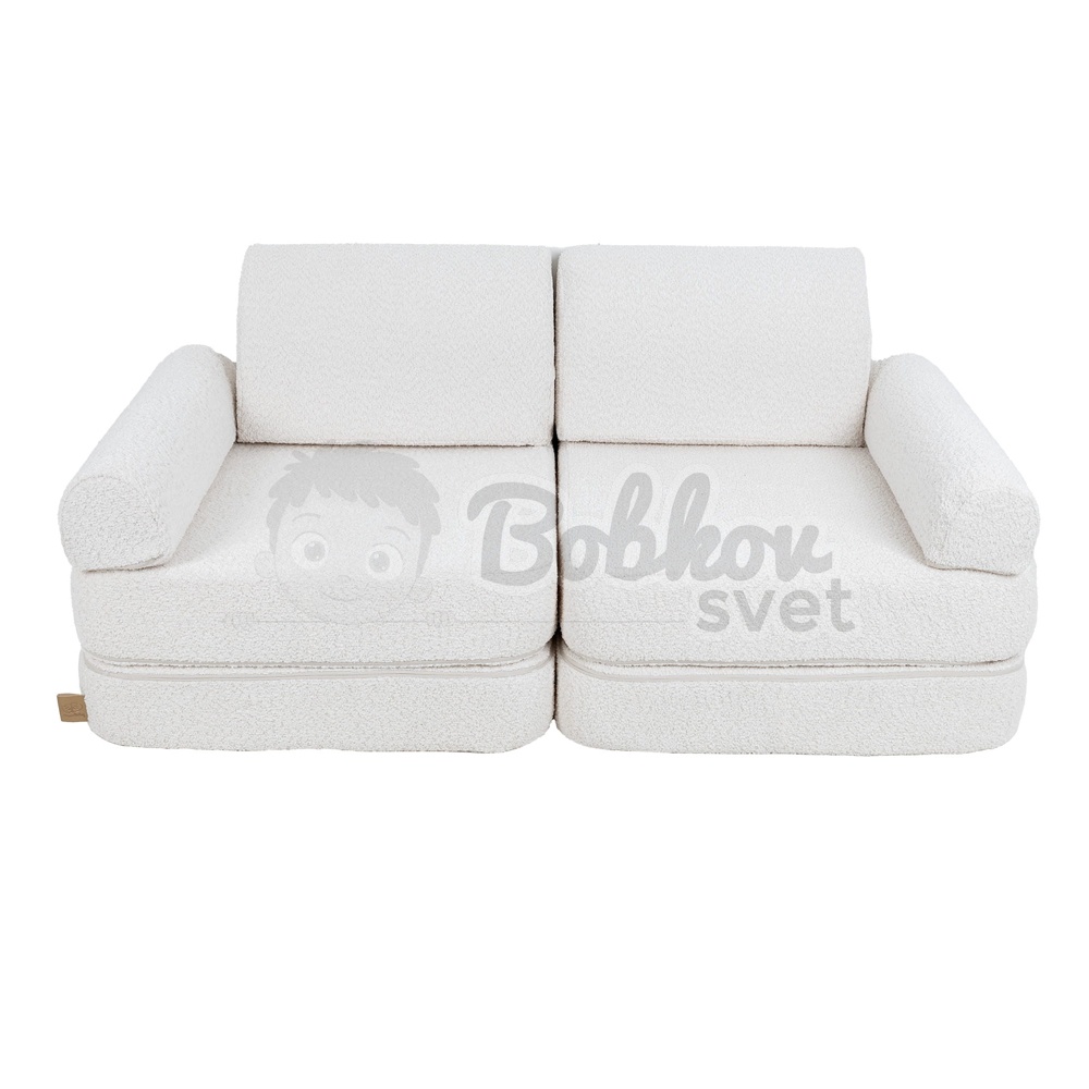 Variabilná pohovka / bunker - SOFA PLUS BOUCLE - white 120 cm