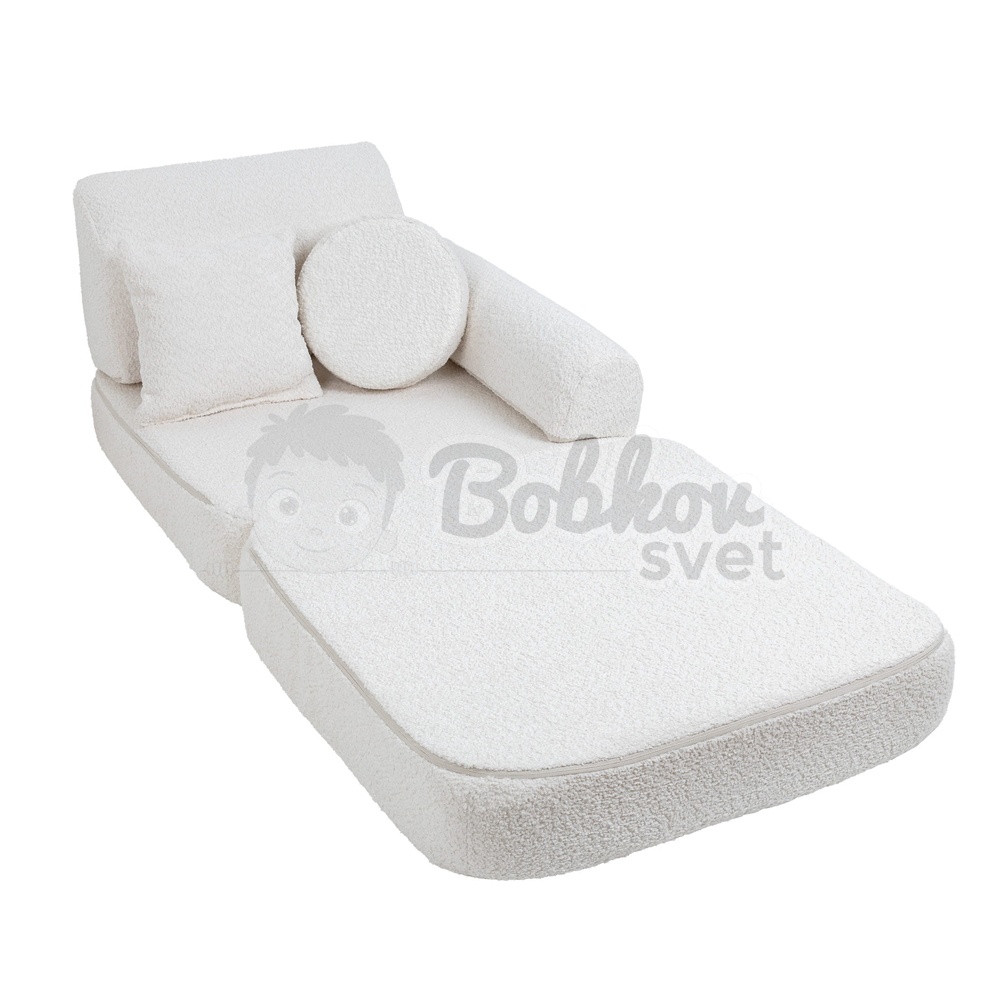 Variabilná pohovka / bunker - SOFA PLUS BOUCLE - white 120 cm