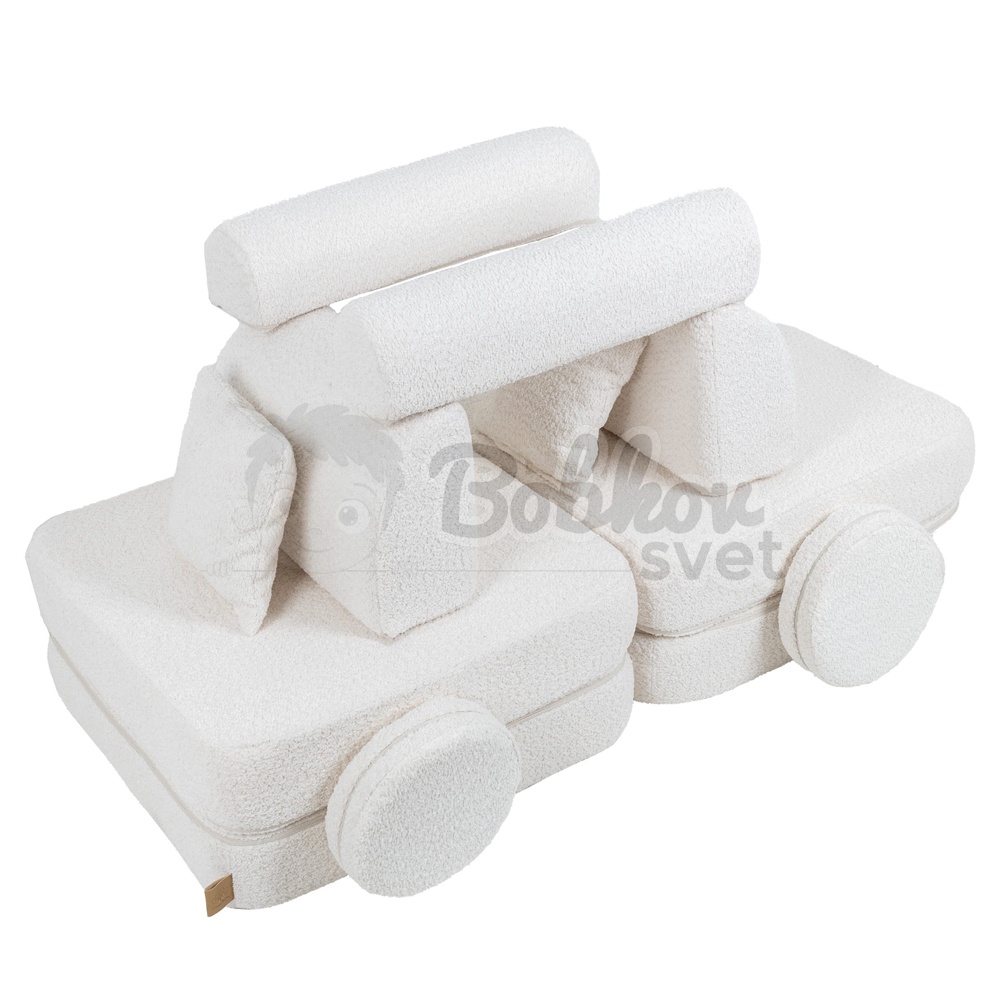 Variabilná pohovka / bunker - SOFA PLUS BOUCLE - white 120 cm