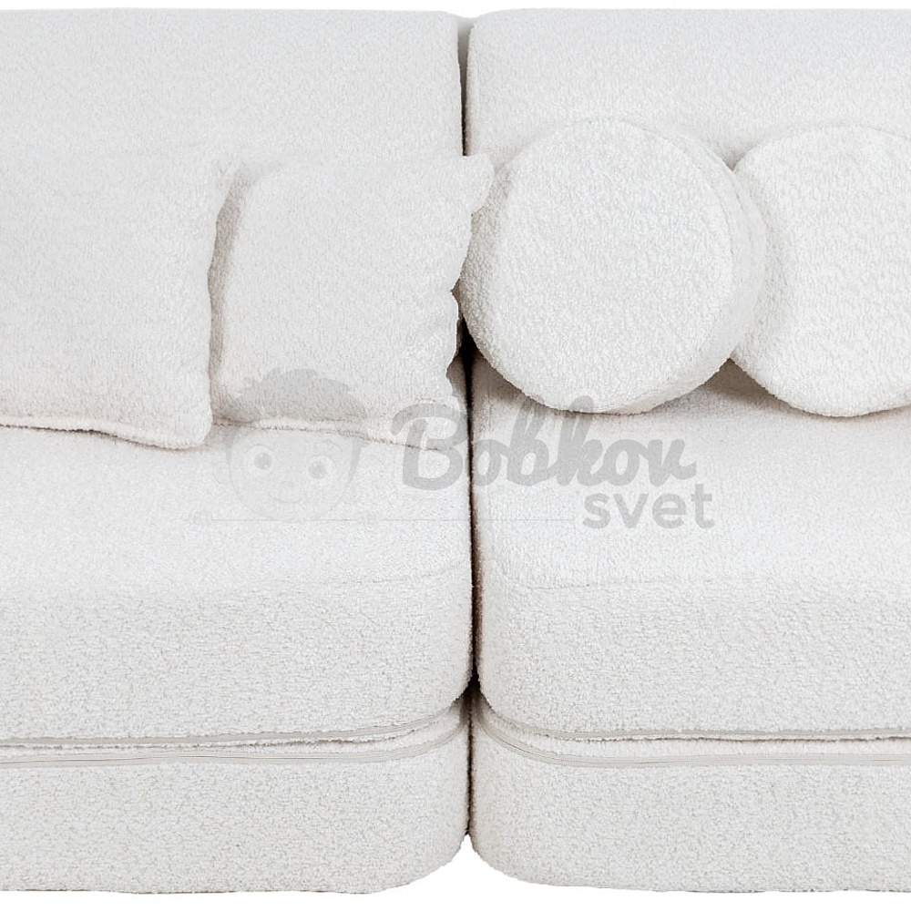 Variabilná pohovka / bunker - SOFA PLUS BOUCLE - white 120 cm