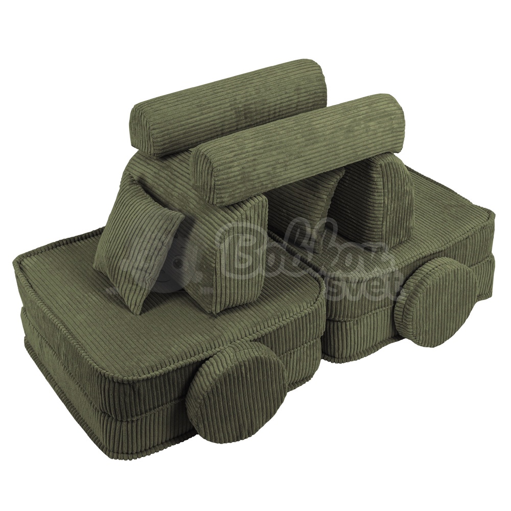 Variabilná pohovka / bunker - SOFA PLUS Corduroy Estetic - KHAKI 120 cm