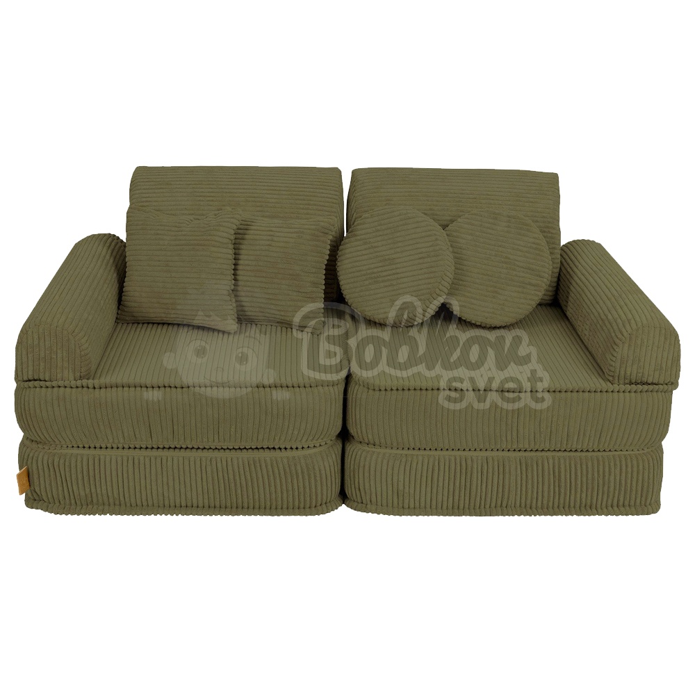 Variabilná pohovka / bunker - SOFA PLUS Corduroy Estetic - KHAKI 120 cm
