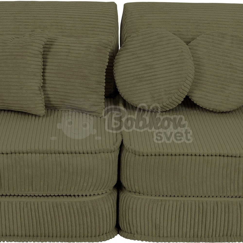Variabilná pohovka / bunker - SOFA PLUS Corduroy Estetic - KHAKI 120 cm