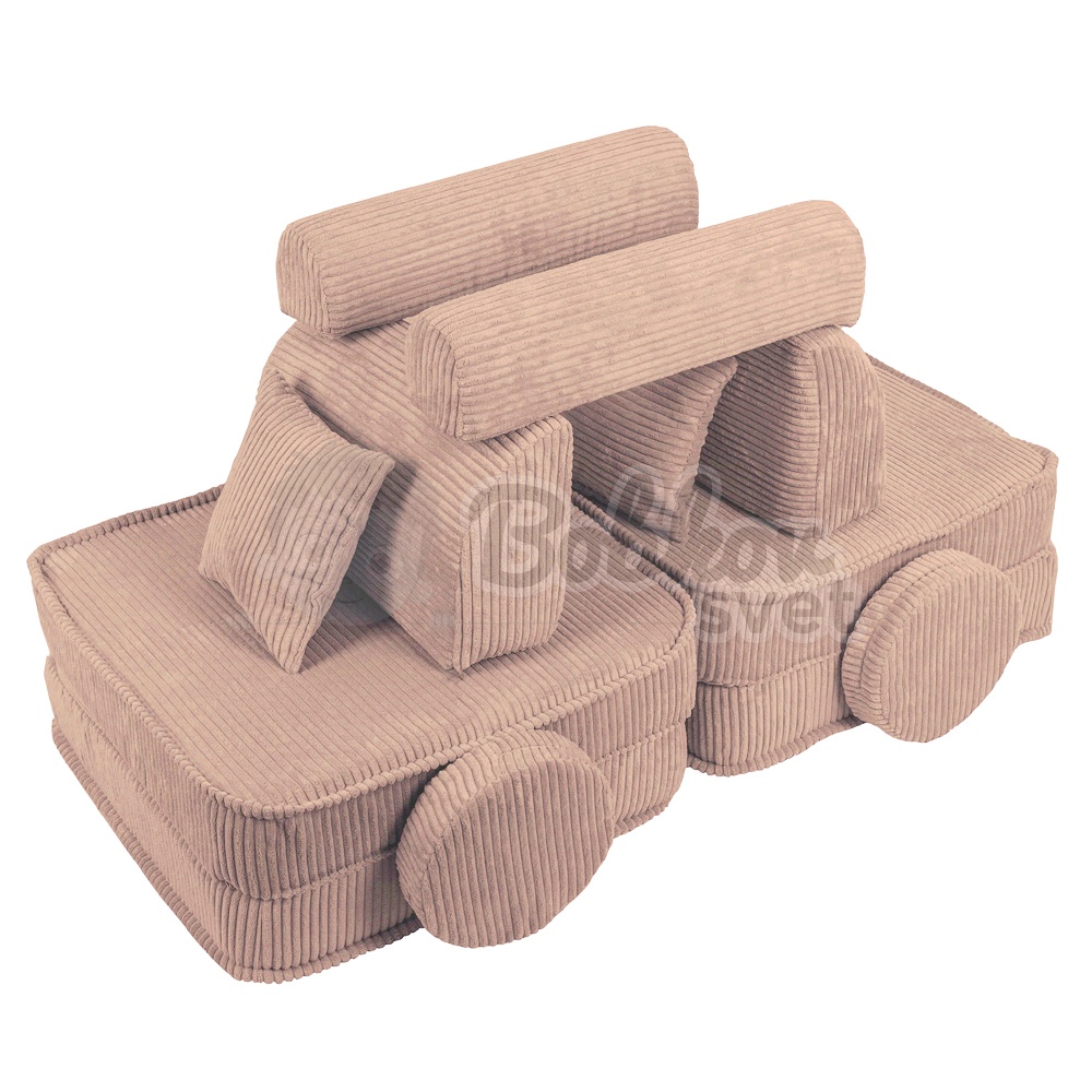 Variabilná pohovka / bunker - SOFA PLUS Corduroy Estetic - PINK 120 cm