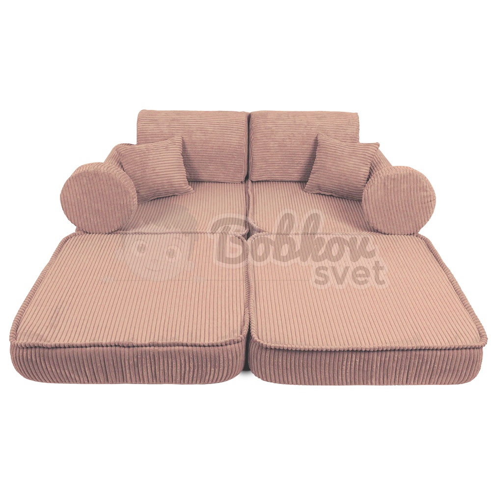 Variabilná pohovka / bunker - SOFA PLUS Corduroy Estetic - PINK 120 cm