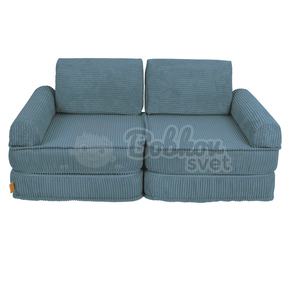 Variabilná pohovka / bunker - SOFA PLUS Corduroy Estetic - TYRKYS 120 cm