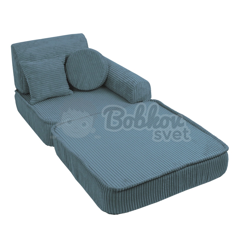 Variabilná pohovka / bunker - SOFA PLUS Corduroy Estetic - BROWN 120 cm