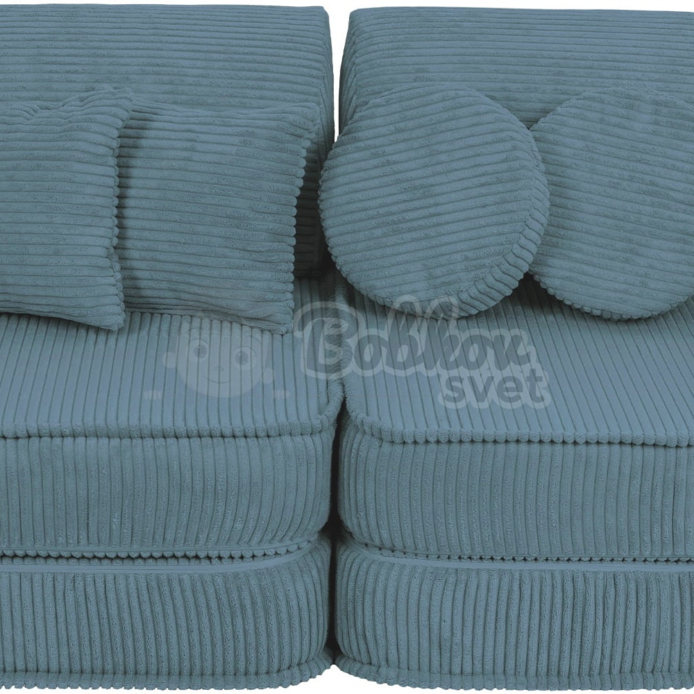 Variabilná pohovka / bunker - SOFA PLUS Corduroy Estetic - TYRKYS 120 cm