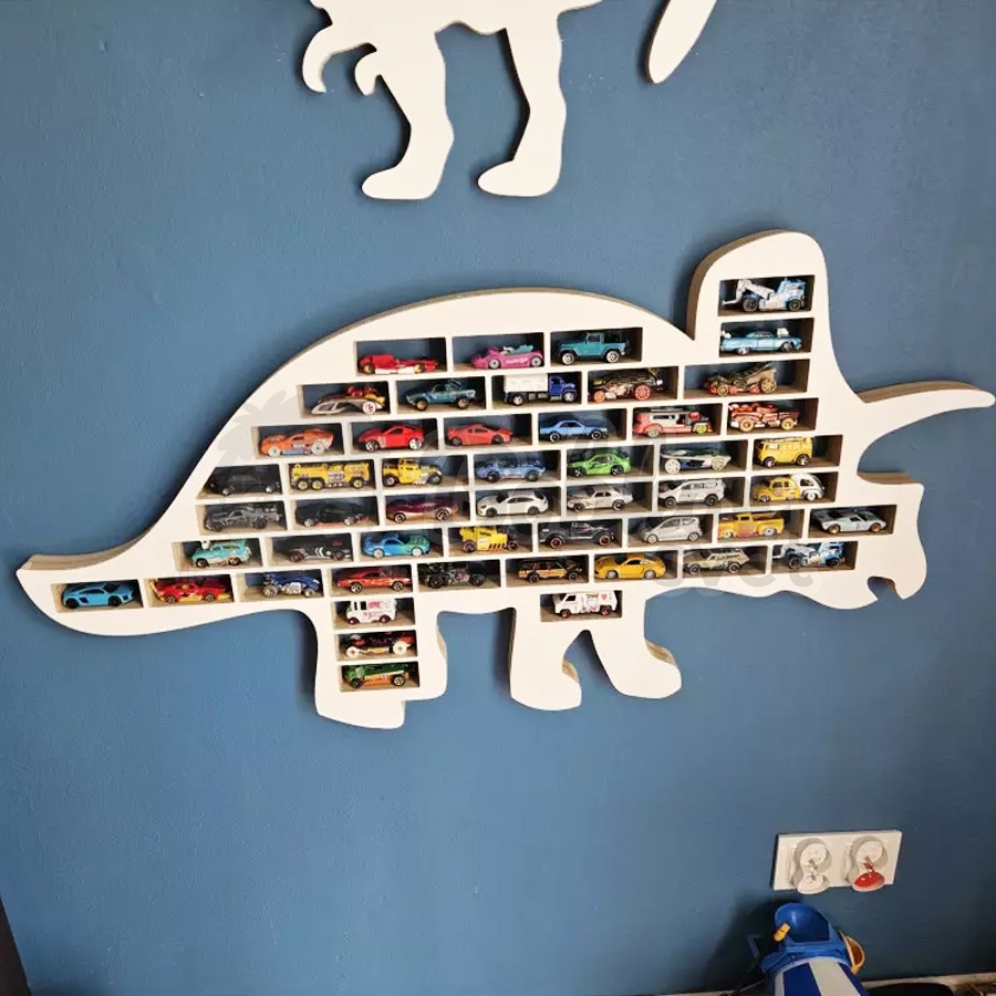 Veľký organizér na malé autíčka / angličáky - model DINO TRICERATOPS
