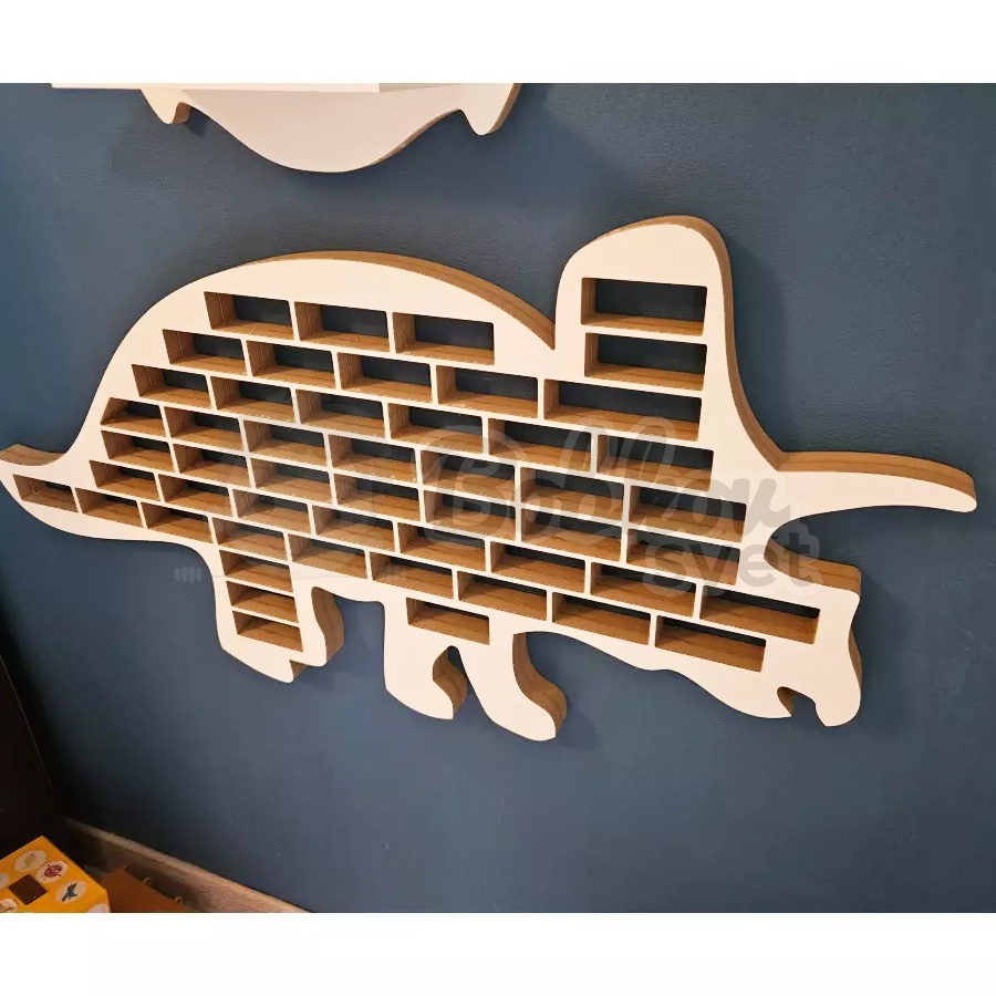 Veľký organizér na malé autíčka / angličáky - model DINO TRICERATOPS