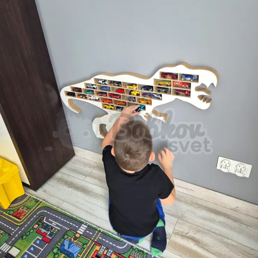 Veľký organizér na malé autíčka / angličáky - model DINO T-REX