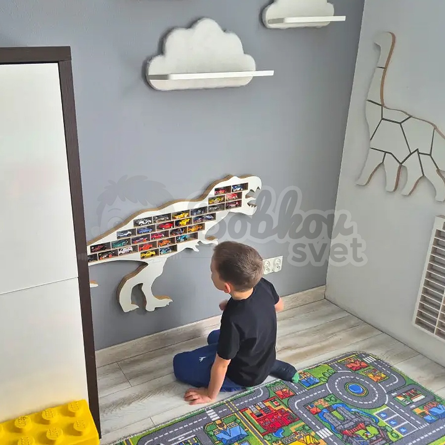 Veľký organizér na malé autíčka / angličáky - model DINO T-REX