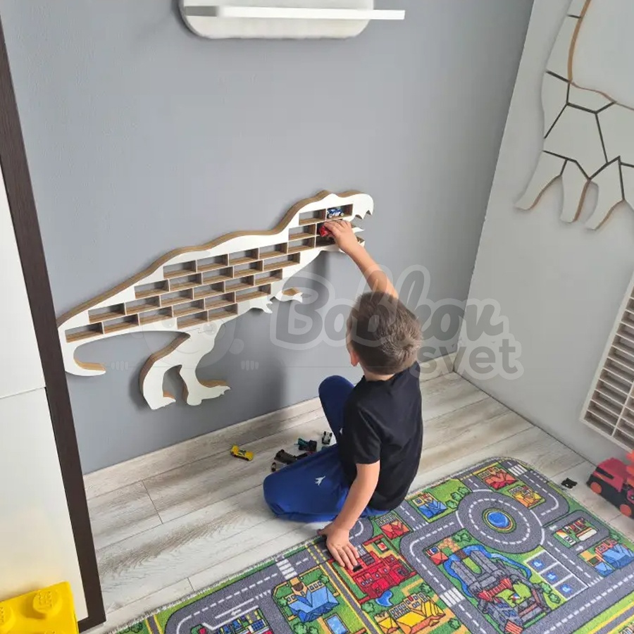 Veľký organizér na malé autíčka / angličáky - model DINO T-REX
