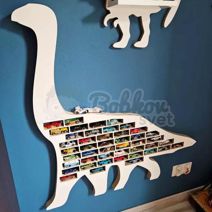 Veľký organizér na malé autíčka / angličáky - model DINO BRACHIOSAURUS