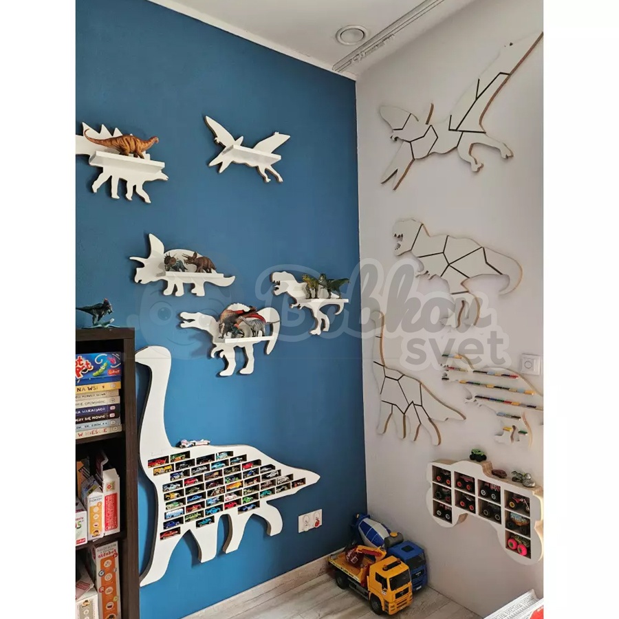 Veľký organizér na malé autíčka / angličáky - model DINO BRACHIOSAURUS