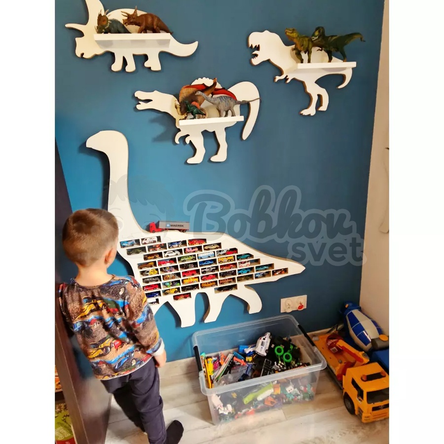 Veľký organizér na malé autíčka / angličáky - model DINO BRACHIOSAURUS