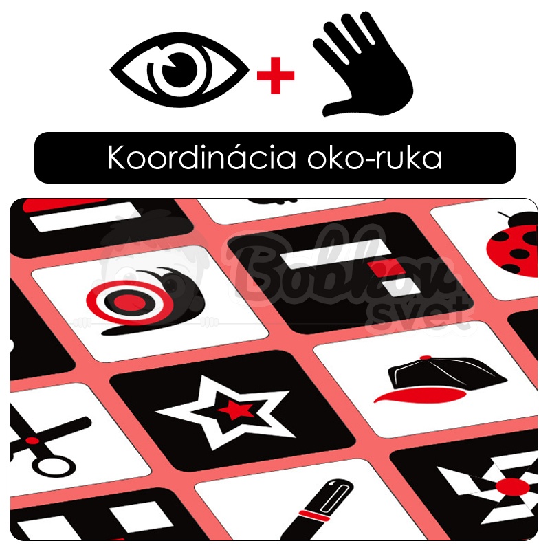 SADA - kontrastné čiernobiele kartičky pre bábätká (3-6 mesiace) 16 ks