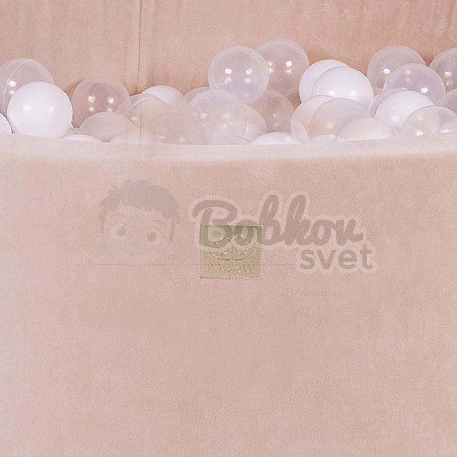 Detský suchý bazén EXCLUSIVE MeowBaby® ZAMAT model Angel s guličkami 250 ks (90x40cm)