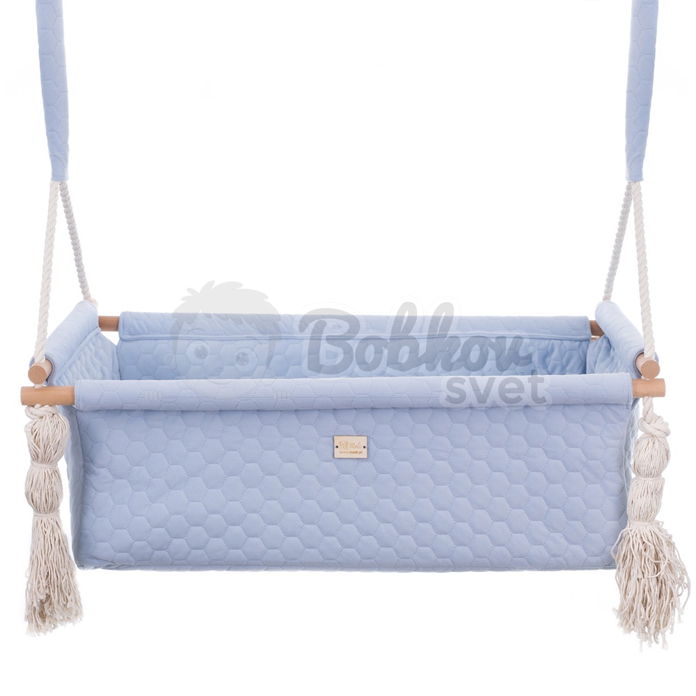 Kolíska pre novorodencov VELVET NewBorn - sky blue